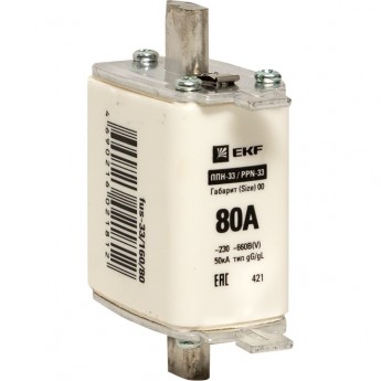 Плавкая вставка EKF PROxima ППН-33 160/ 80А габарит 00