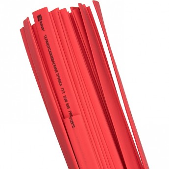 Трубка термоусаживаемая EKF PROXIMA ТУТ нг 10/5 красная в отрезках по 1м